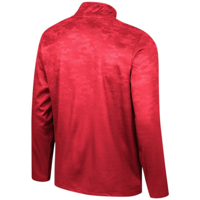 Shop Colosseum Red Nc State Wolfpack The Machine Half-zip Jacket