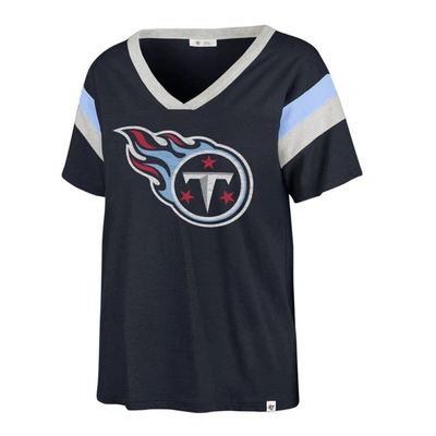 Shop 47 ' Navy Tennessee Titans Phoenix V-neck T-shirt