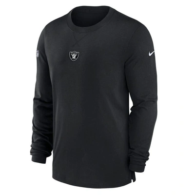 Shop Nike Black Las Vegas Raiders 2023 Sideline Performance Long Sleeve T-shirt