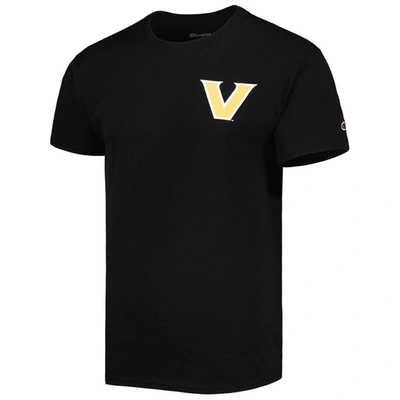 Shop Champion Black Vanderbilt Commodores Team Stack 2-hit T-shirt