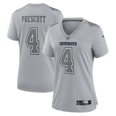 Shop Nike Dak Prescott Gray Dallas Cowboys Atmosphere Fashion Game Jersey