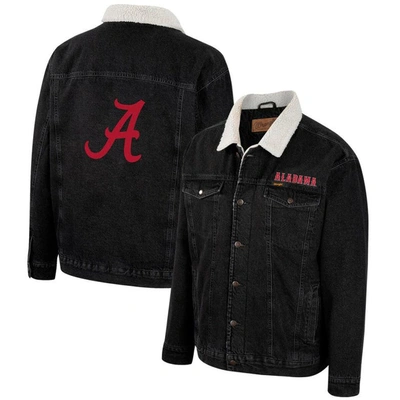 Shop Colosseum X Wrangler Charcoal Alabama Crimson Tide Western Button-up Denim Jacket