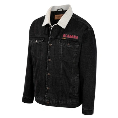 Shop Colosseum X Wrangler Charcoal Alabama Crimson Tide Western Button-up Denim Jacket