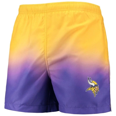 Shop Foco Gold/purple Minnesota Vikings Dip-dye Swim Shorts