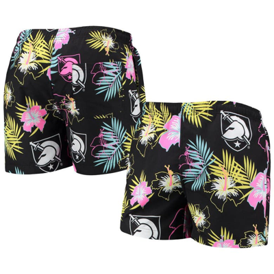 Shop Foco Black Army Black Knights Neon Floral Swim Trunks