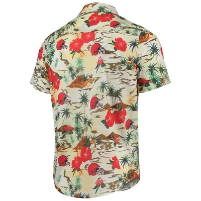 Shop Foco Cream Cleveland Browns Paradise Floral Button-up Shirt