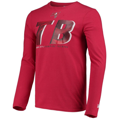 Shop New Era Red Tampa Bay Buccaneers Combine Authentic Static Abbreviation Long Sleeve T-shirt