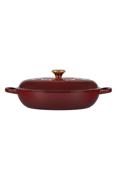 Shop Le Creuset Signature 3.5-quart Enameled Cast Iron Braiser In Rhone