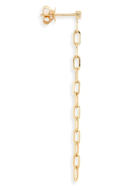 Shop Ef Collection Diamond Chain Link Drop Earrings In Yellow Gold