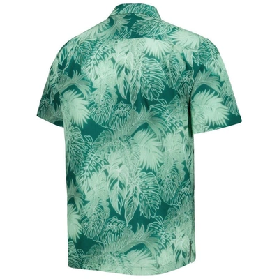 Shop Tommy Bahama Green Oakland Athletics Bahama Coast Luminescent Fronds Islandzone Button-up Camp Shirt