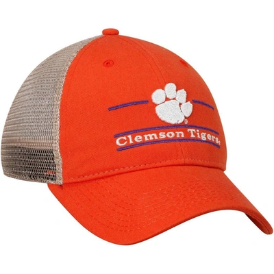 Shop The Game Orange Clemson Tigers Logo Bar Trucker Adjustable Hat