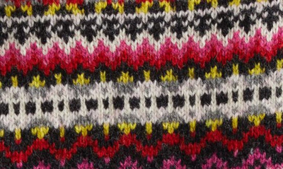 Shop Molly Goddard Fair Isle Stripe Lambswool Sweater In Charcoal Fairisle