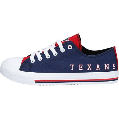 Shop Foco Houston Texans Tonal Wordmark Canvas Shoe In Navy