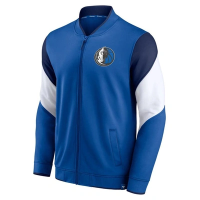 Shop Fanatics Branded Blue/navy Dallas Mavericks League Best Performance Full-zip Jacket
