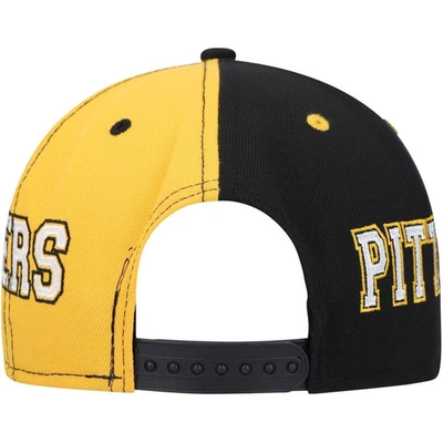 Shop New Era Black/gold Pittsburgh Steelers Team Split 9fifty Snapback Hat