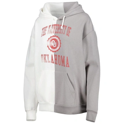 Shop Gameday Couture Gray/white Oklahoma Sooners Split Pullover Hoodie