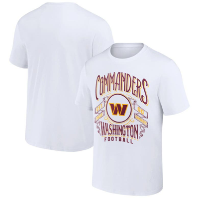 Shop Nfl X Darius Rucker Collection By Fanatics White Washington Commanders Vintage Football T-shirt