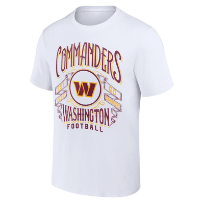 Shop Nfl X Darius Rucker Collection By Fanatics White Washington Commanders Vintage Football T-shirt