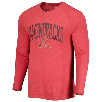 Shop Concepts Sport Red Arizona Diamondbacks Inertia Raglan Long Sleeve Henley T-shirt