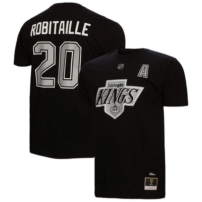 Shop Mitchell & Ness Luc Robitaille Black Los Angeles Kings  Name & Number T-shirt