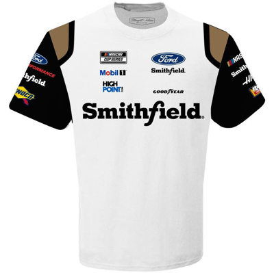 Shop Stewart-haas Racing Team Collection White Aric Almirola Smithfield Sublimated Uniform T-shirt