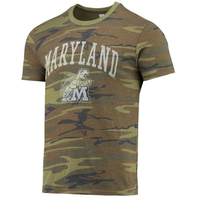 Shop Alternative Apparel Camo Maryland Terrapins Arch Logo Tri-blend T-shirt