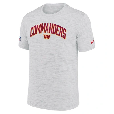 Shop Nike White Washington Commanders Sideline Velocity Athletic Stack Performance T-shirt