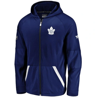 Shop Fanatics Branded Blue Toronto Maple Leafs Rinkside Grid-back Raglan Full-zip Jacket