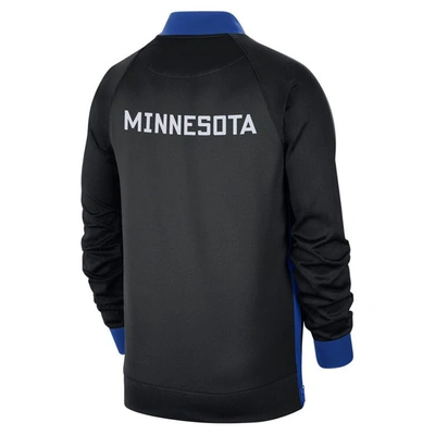 Shop Nike Black/royal Minnesota Timberwolves 2022/23 City Edition Showtime Thermaflex Full-zip Jacket