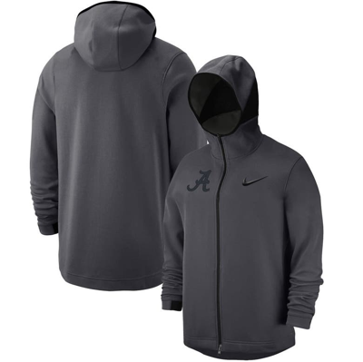 Nike Anthracite Alabama Crimson Tide Tonal Showtime Full-zip Hoodie In Anthracite