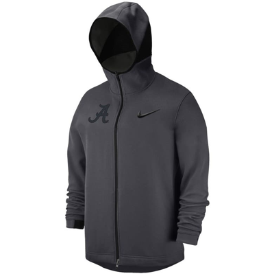 Nike Anthracite Alabama Crimson Tide Tonal Showtime Full-zip Hoodie In Anthracite