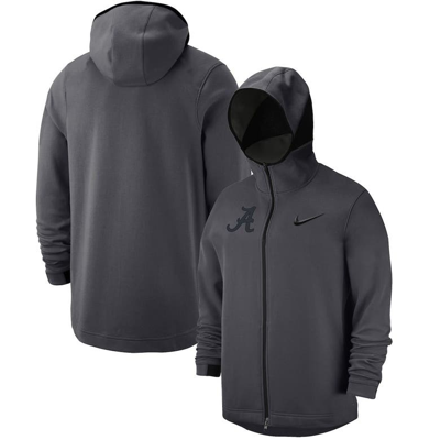 Shop Nike Anthracite Alabama Crimson Tide Tonal Showtime Full-zip Hoodie