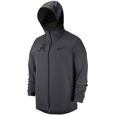 Shop Nike Anthracite Alabama Crimson Tide Tonal Showtime Full-zip Hoodie