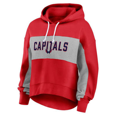 Shop Fanatics Branded Red Washington Capitals Filled Stat Sheet Pullover Hoodie