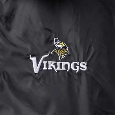 Shop Dunbrooke Black Minnesota Vikings Coaches Classic Raglan Full-snap Windbreaker Jacket