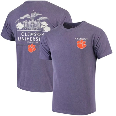 Shop Image One Purple Clemson Tigers Campus Local Comfort Colors T-shirt