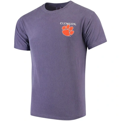 Shop Image One Purple Clemson Tigers Campus Local Comfort Colors T-shirt