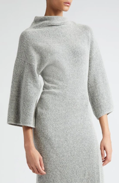 Shop Proenza Schouler Wool Blend Midi Sweater Dress In 051 Light Grey Melange