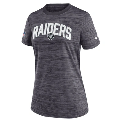 Shop Nike Black Las Vegas Raiders Sideline Velocity Lockup Performance T-shirt