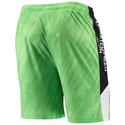 Shop Foco Green Saskatchewan Rush Static Mesh Shorts