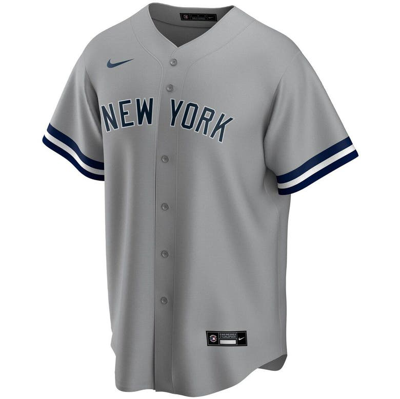 Shop Nike Derek Jeter Gray New York Yankees Road Replica Player Jersey