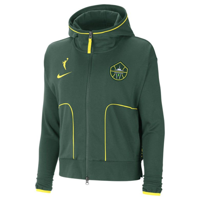Shop Nike Green Seattle Storm Full-zip Knit Jacket