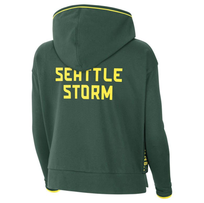 Shop Nike Green Seattle Storm Full-zip Knit Jacket