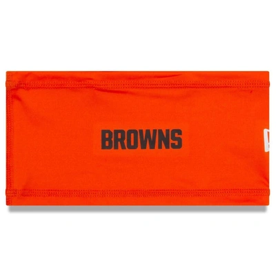 Shop New Era Orange Cleveland Browns Coolera Official Training Camp Headband