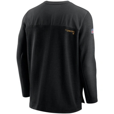 Shop Nike Black Pittsburgh Steelers Sideline Half-zip Uv Performance Jacket