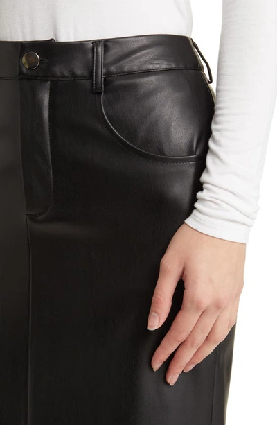Shop Vero Moda Sof Coated Midi Skirt In Black