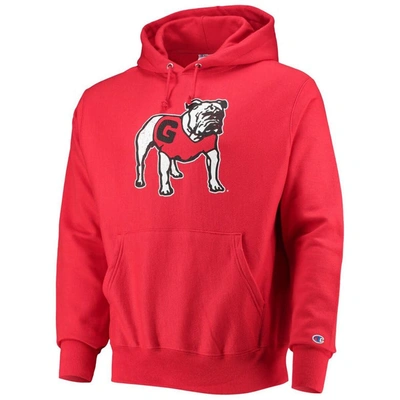 Shop Champion Red Georgia Bulldogs Vault Logo Reverse Weave Pullover Hoodie