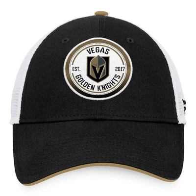 Shop Fanatics Branded  Black/white Vegas Golden Knights Iconic Gradient Trucker Snapback Hat
