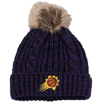 Shop 47 ' Purple Phoenix Suns Meeko Cuffed Knit Hat With Pom