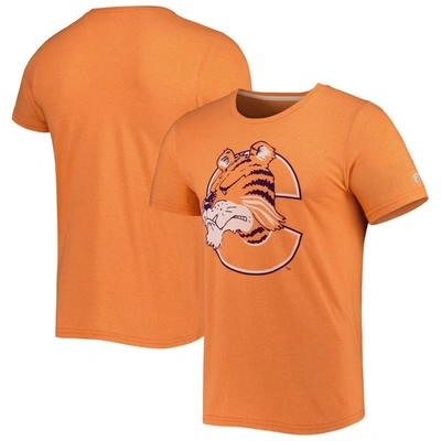 Shop Homefield Heathered Orange Clemson Tigers Team Logo Vintage T-shirt In Heather Orange